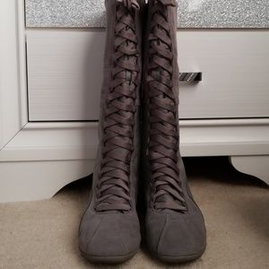 Puma Lace Up Knee High Boots